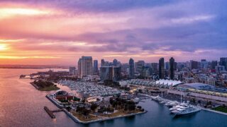 First Time Visitor’s Guide – San Diego - San Diego Embarcadero at sunset