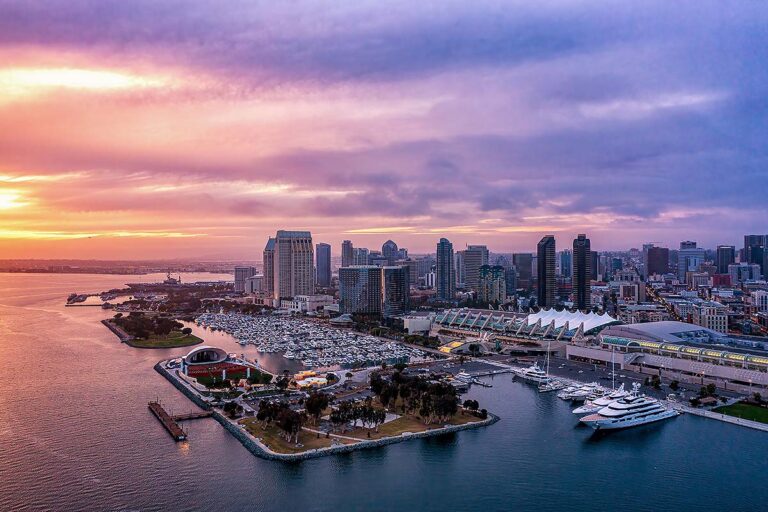 San Diego Embarcadero at sunset