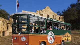 San Antonio trolley at The Alamo