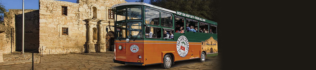 San Antonio Old Town Trolley at the Alamo