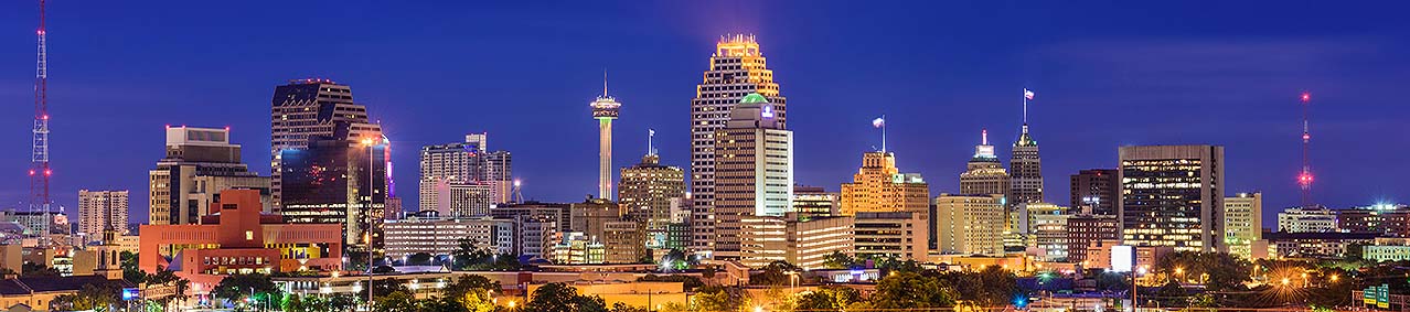 San Antonio skyline at night