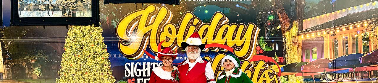 San Antonio holiday trolley and hosts
