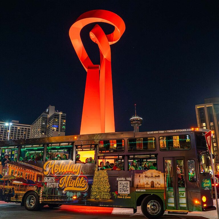 San Antonio holiday tour trolley