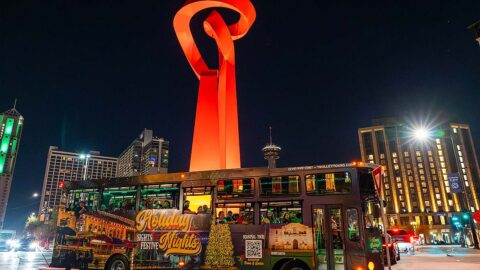San Antonio holiday tour trolley