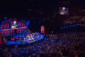 performer and audience at Grand Ole Opry 
