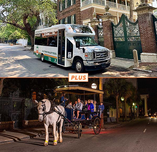 Charleston city tour and evening ghost carriage tour