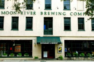 Moon River Brewing Company, featuring a charming facade