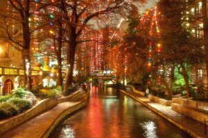 river walk at night