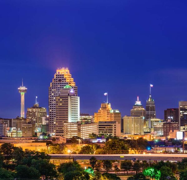 San Antonio skyline at night