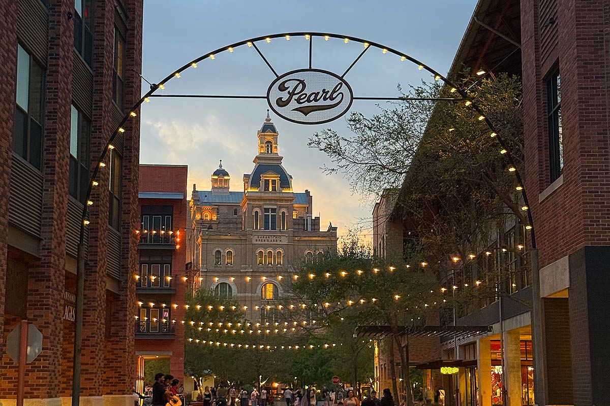 The Pearl in San Antonio at night