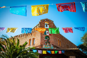 Bustling Market Square in San Antonio with vibrant shops