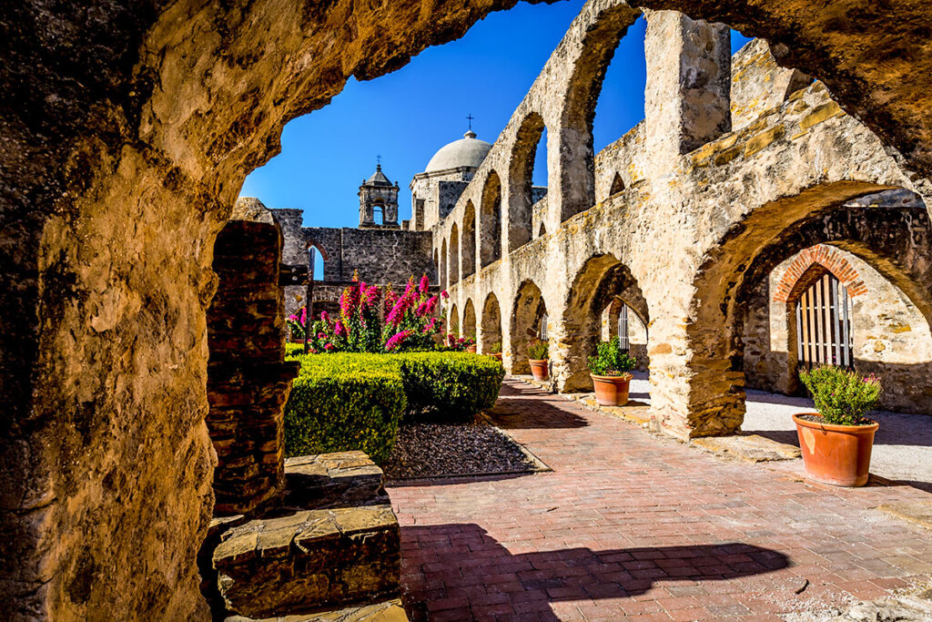 Mission San Jose in San Antonio showcasing Spanish architecture