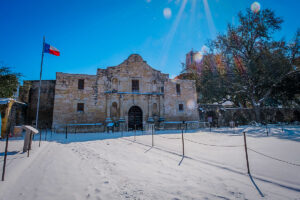 The Alamo San Antonio in the Snow