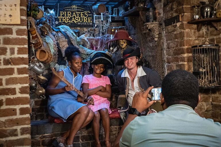 guests and host at Savannah Pirates and Treasure Museum