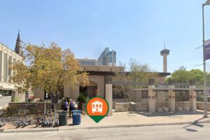 view of Alamo Plaza stop in San Antonio