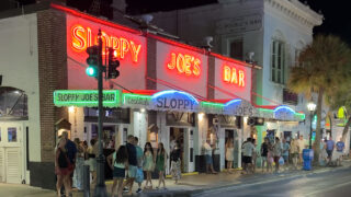 Sloppy Joe's Bar, a lively venue with a colorful sign