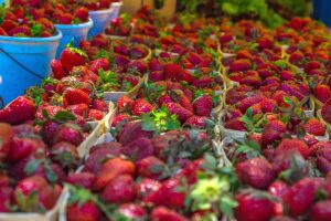 strawberries at Charleston Farmers Market